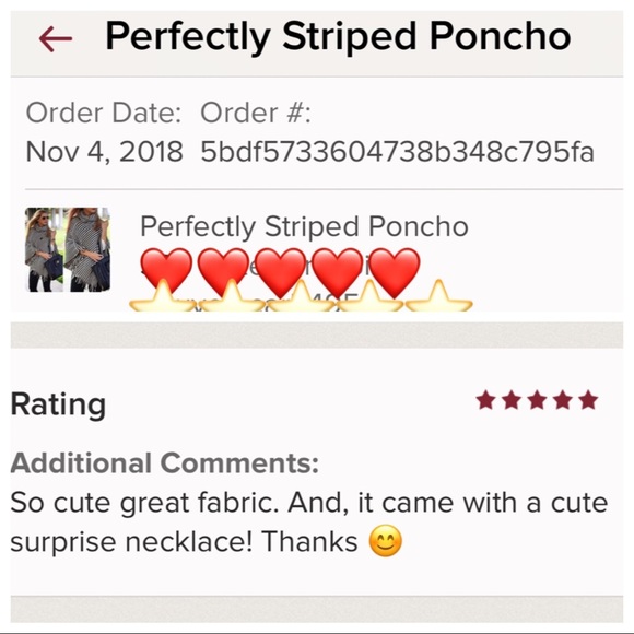 Perfectly Striped Poncho - Picture 4 of 4